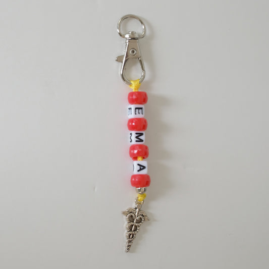 Keychain Clip, Beaded, 3