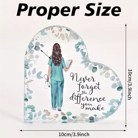 Desktop Decor - Never Forget the Difference You Make, Acrylic Plaque