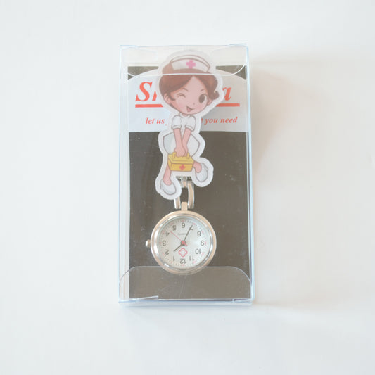 Lapel Watch, Nurse Cute Cartoon