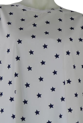 Medical Exam Gown, Open Back, Star Print
