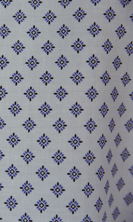 Medical Exam Gown, Open Back, Geometric Print