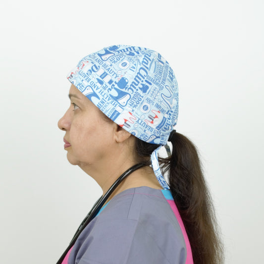 XD07 - Pixie Style Dental Scrub Cap
