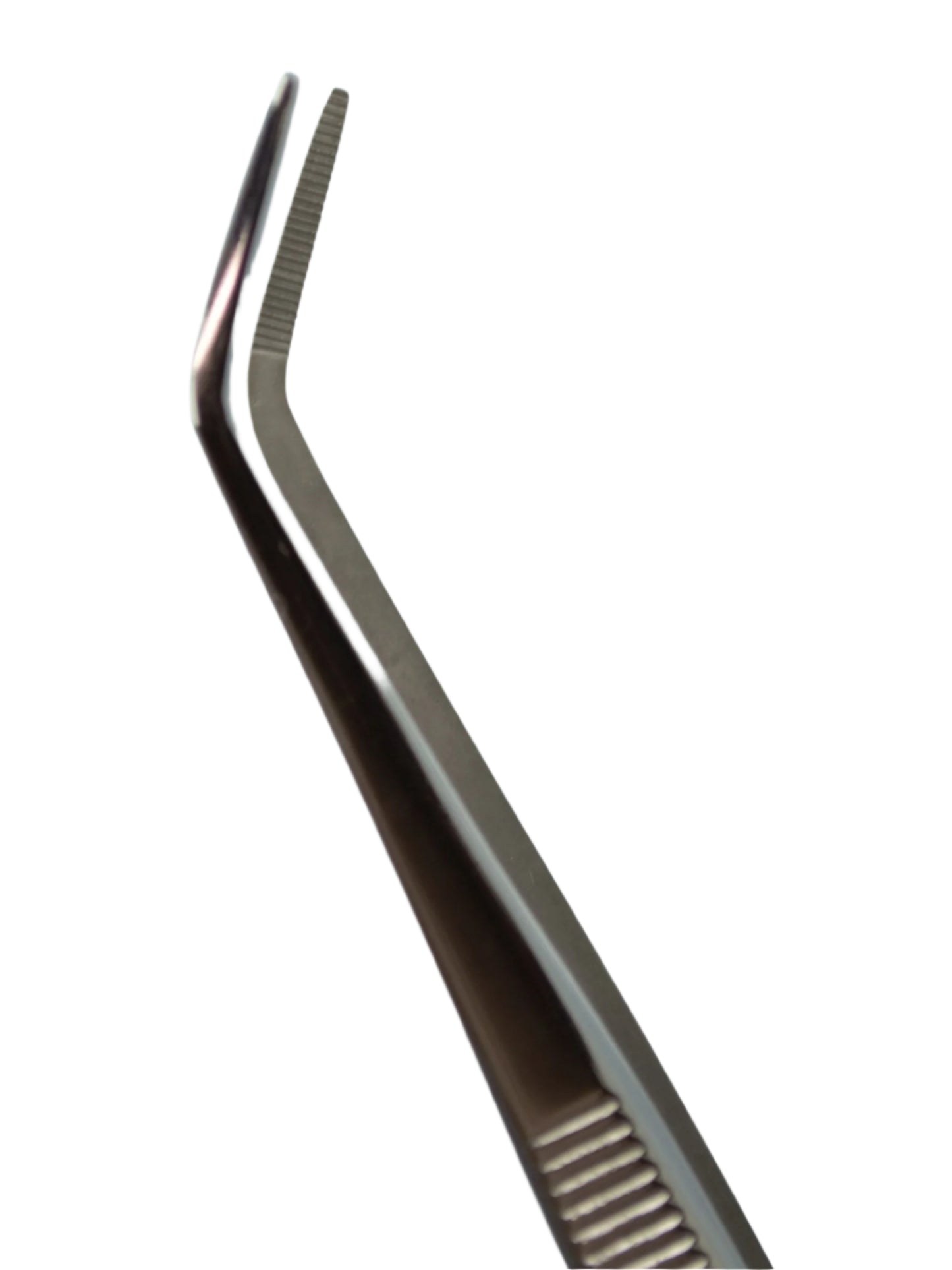 London College Tweezer, Serrated, Angled
