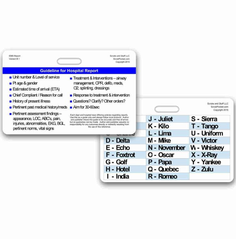 Reference Card - Hospital Report