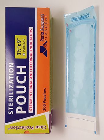 Sterilization Pouches, 3 1/2 x 9