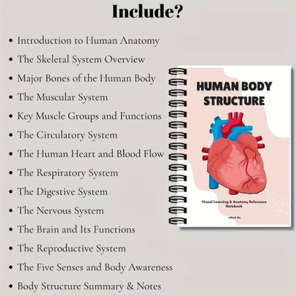 Notebook - Human Body Structure Visual Anatomy