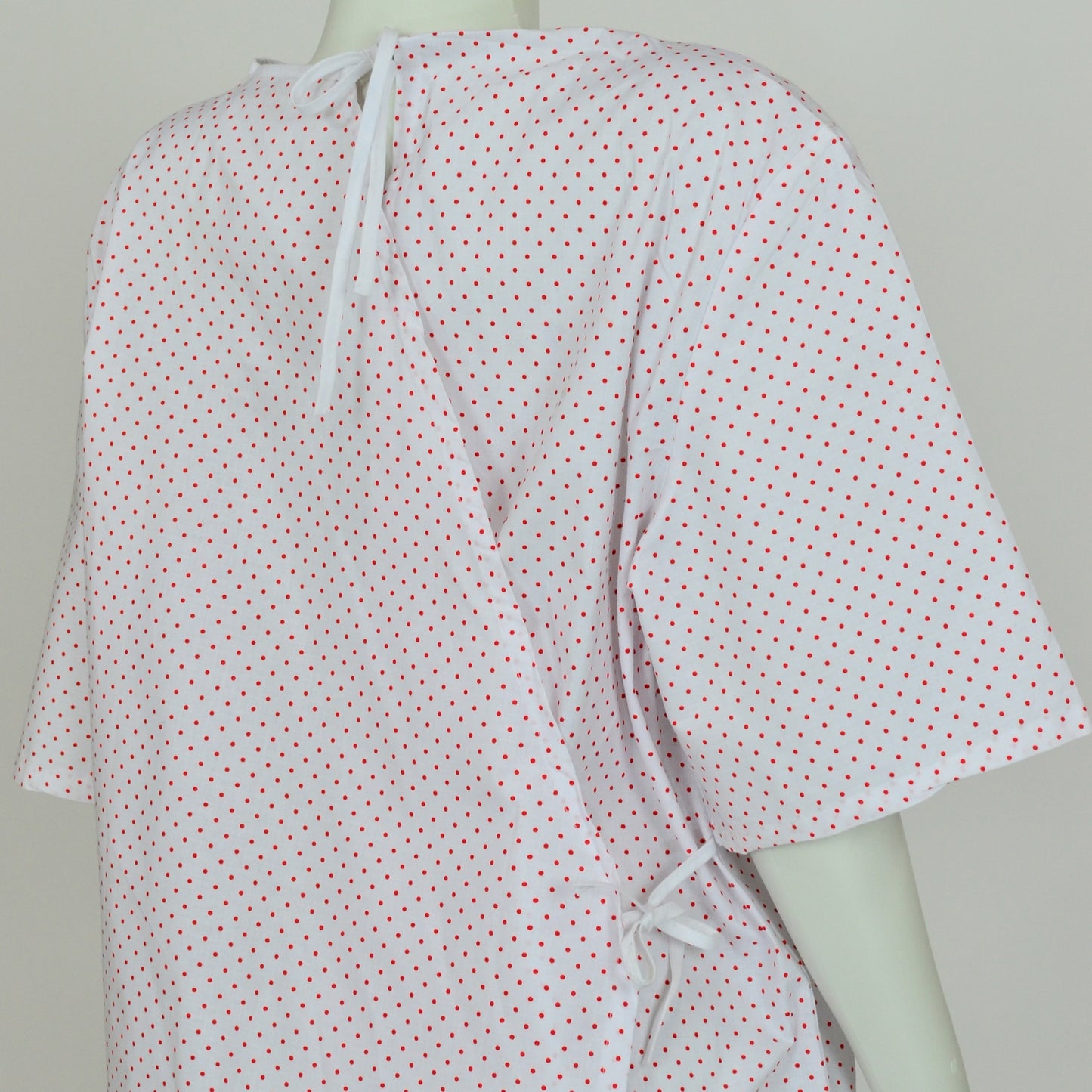 Medical Exam Gown, Open Back Side, Dots Print