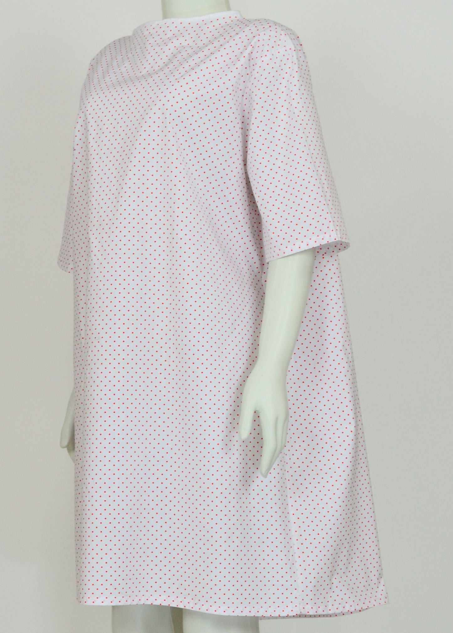 Medical Exam Gown, Open Back Side, Dots Print