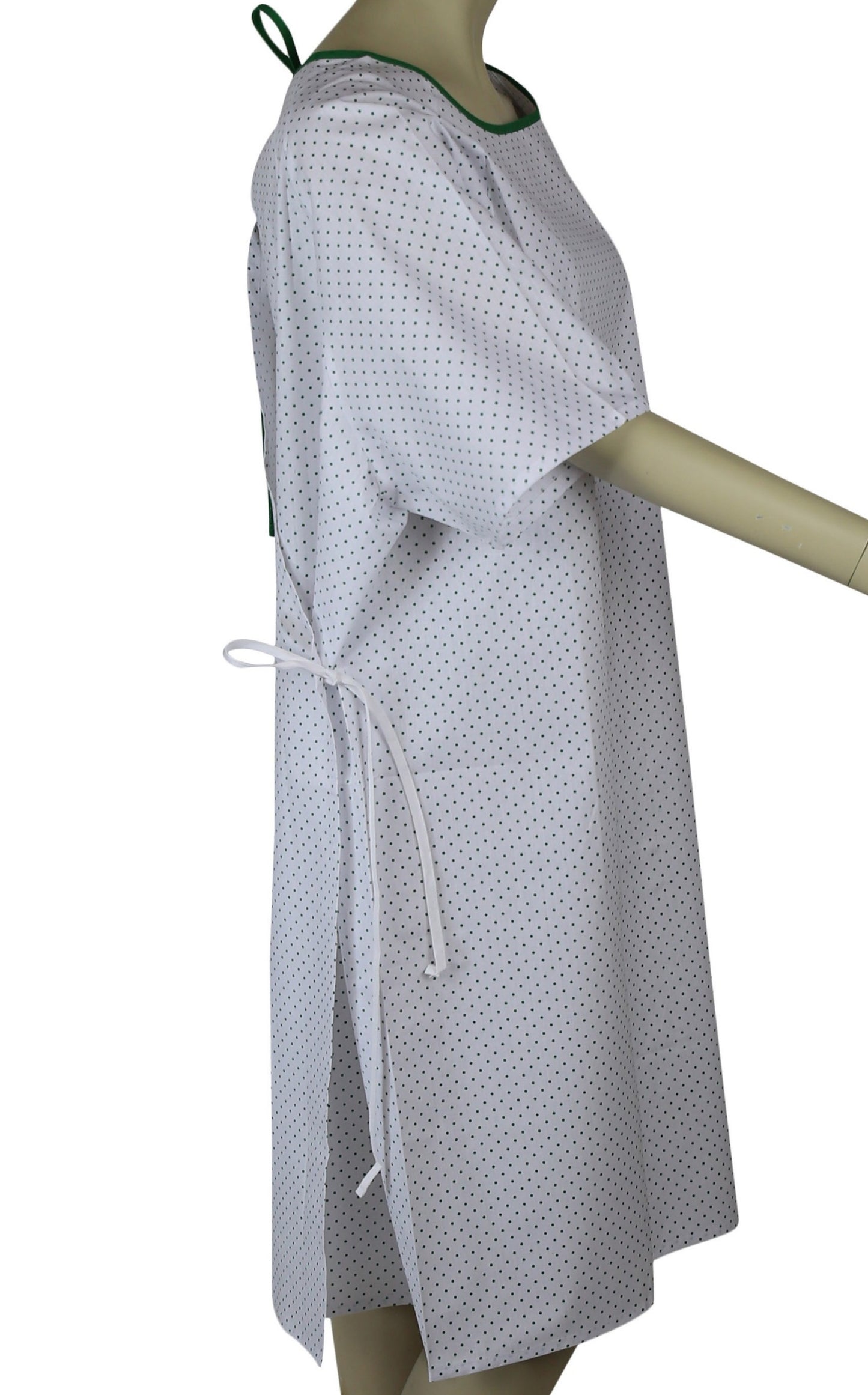 Medical Exam Gown, Open Back Side, Dots Print