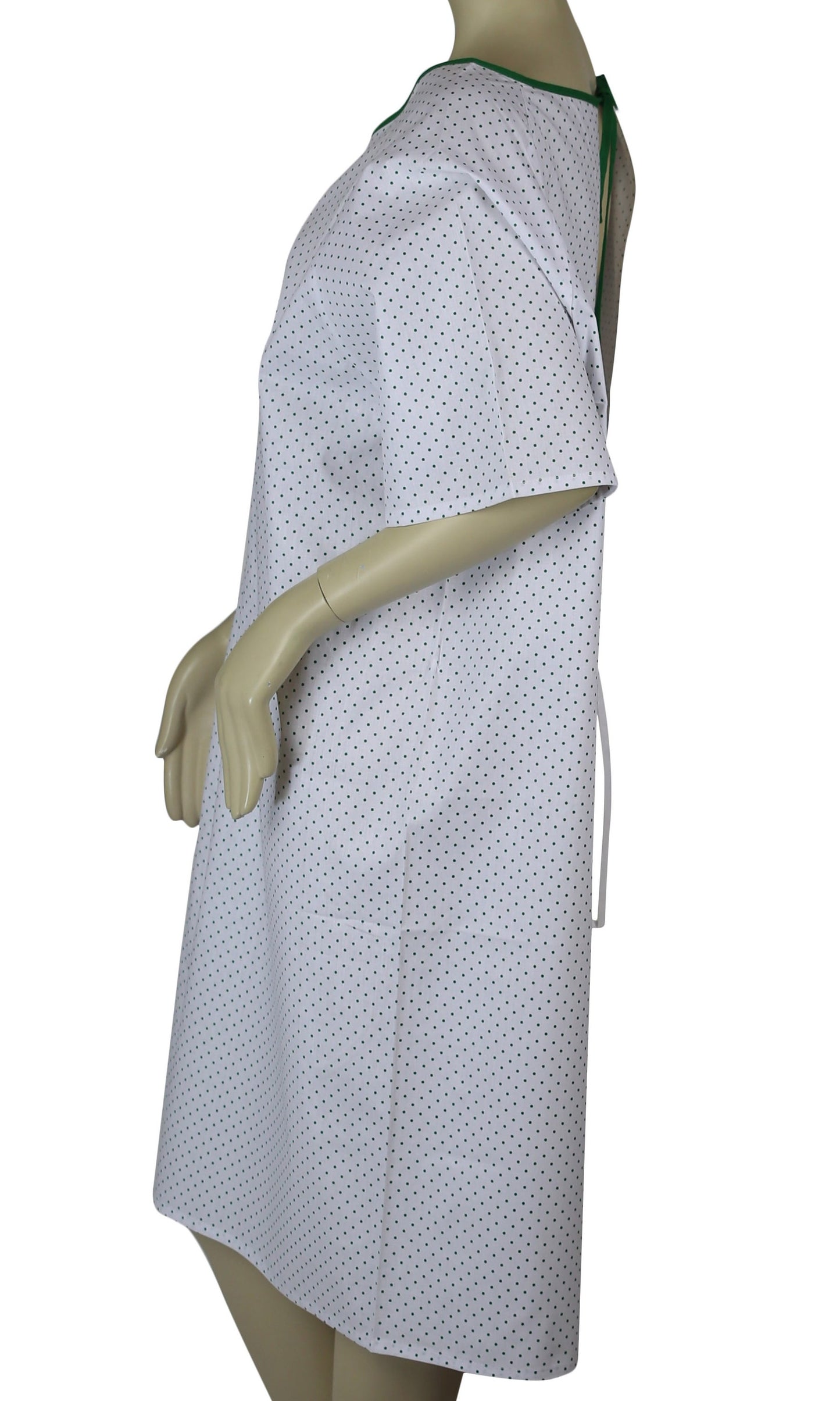 Medical Exam Gown, Open Back Side, Dots Print