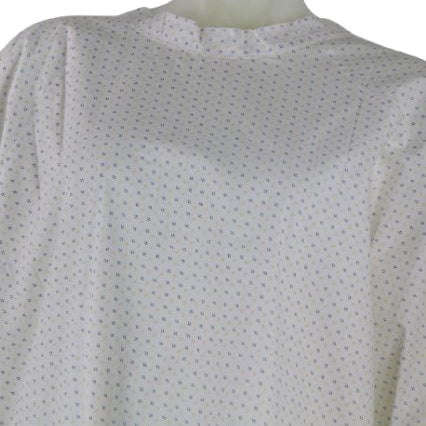 Medical Exam Gown, Open Back Side, White Base