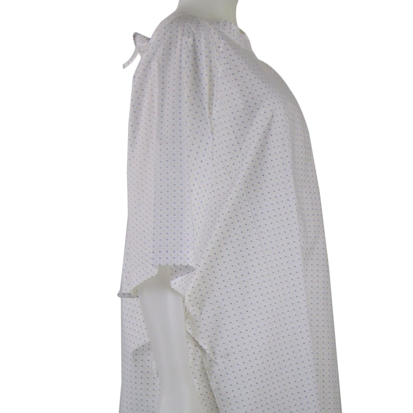 Medical Exam Gown, Open Back Side, White Base