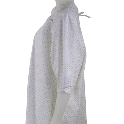 Medical Exam Gown, Open Back Side, White Base