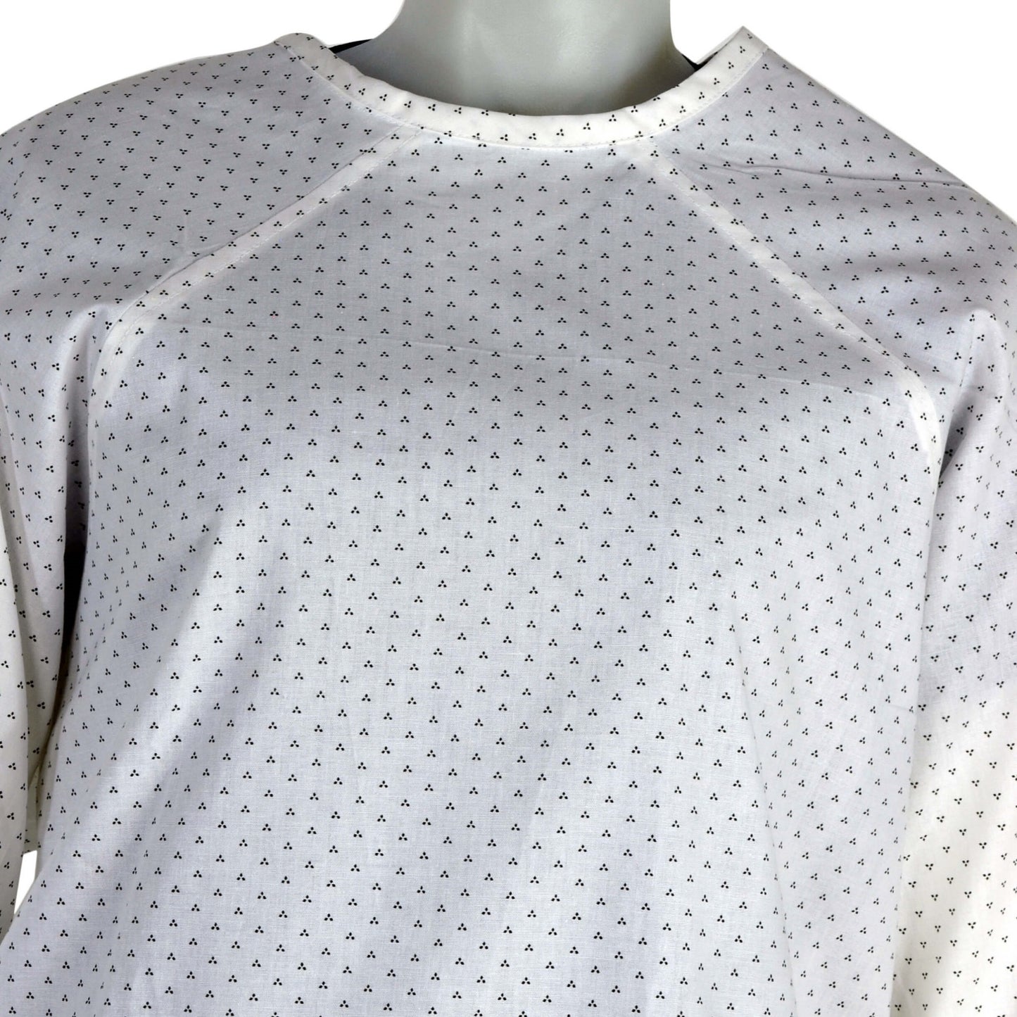 Medical Exam Gown, Open Back Side, White Base