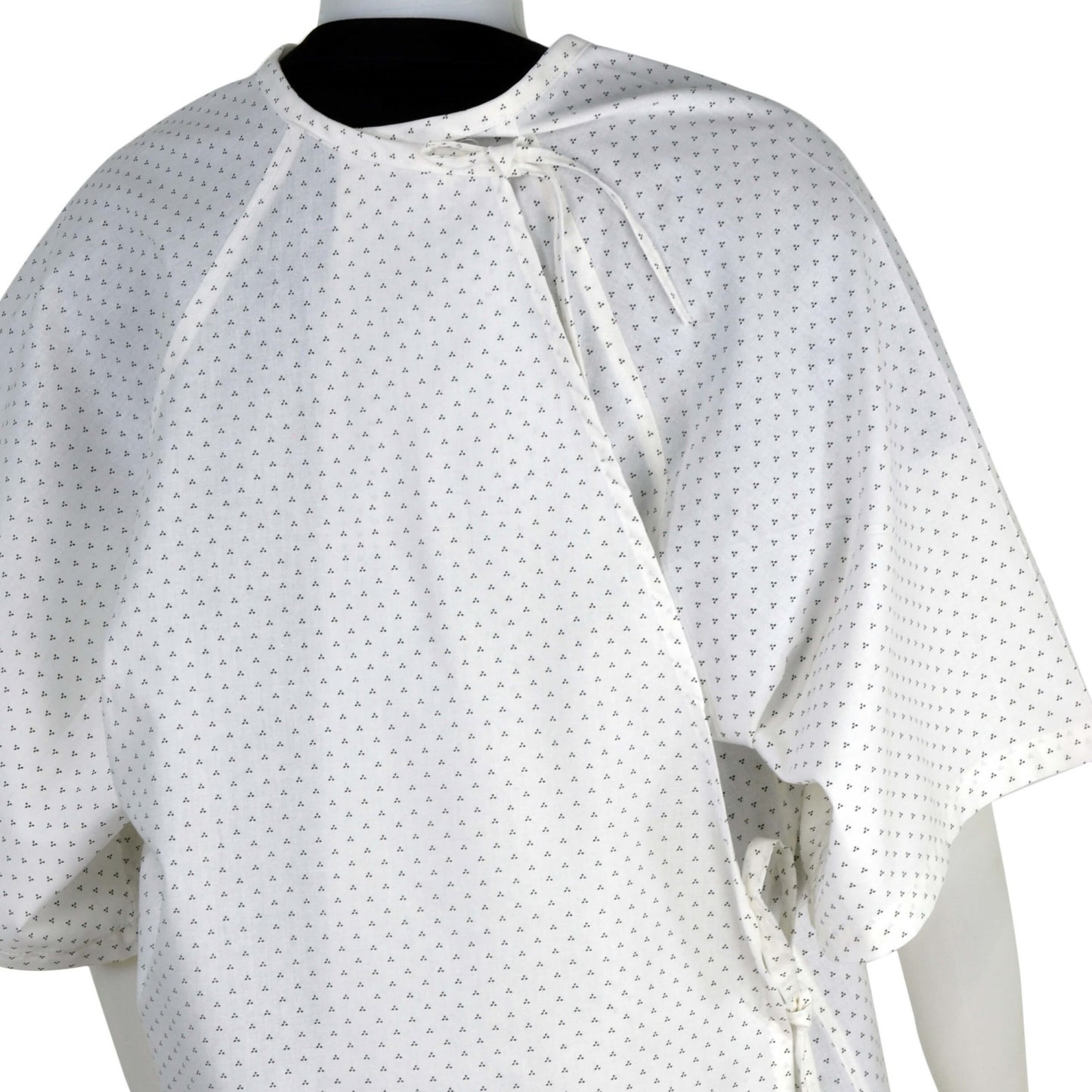 Medical Exam Gown, Open Back Side, White Base