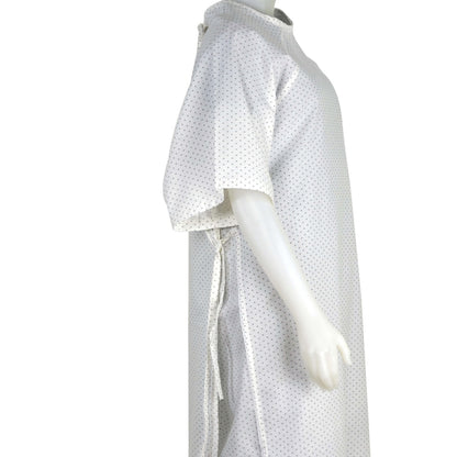 Medical Exam Gown, Open Back Side, White Base