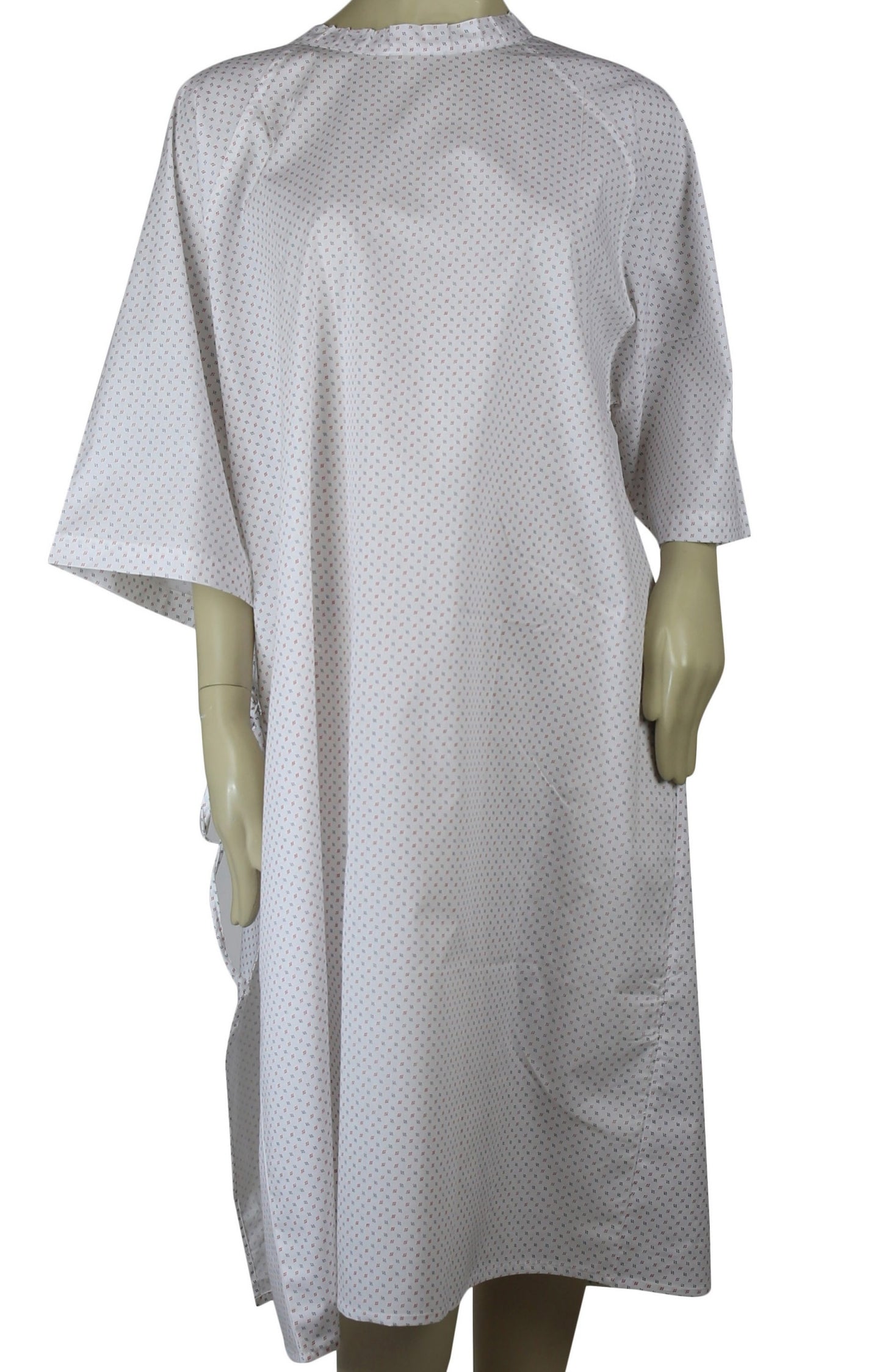 Medical Exam Gown, Open Back Side, White Base