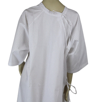 Medical Exam Gown, Open Back Side, White Base