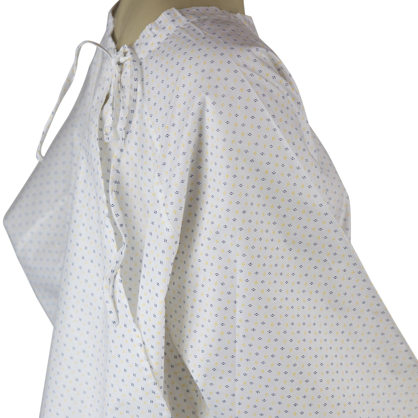 Medical Exam Gown, Open Back Side, White Base