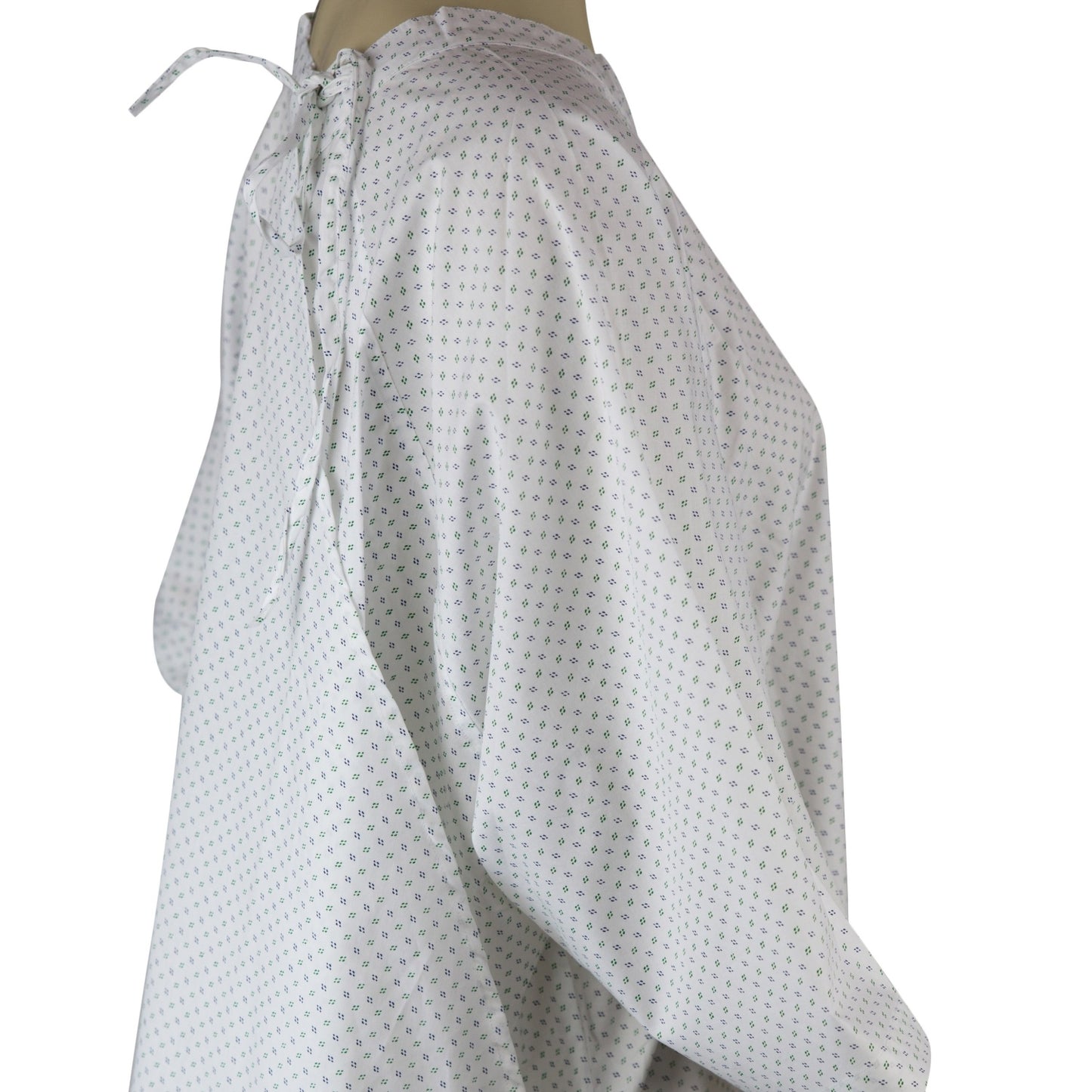 Medical Exam Gown, Open Back Side, White Base