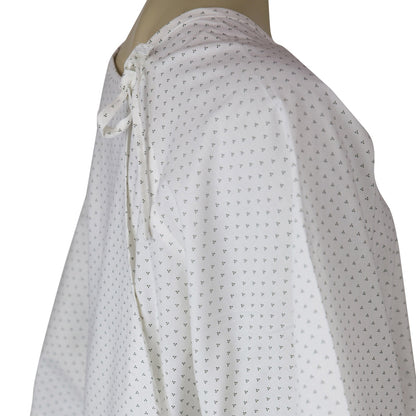 Medical Exam Gown, Open Back Side, White Base
