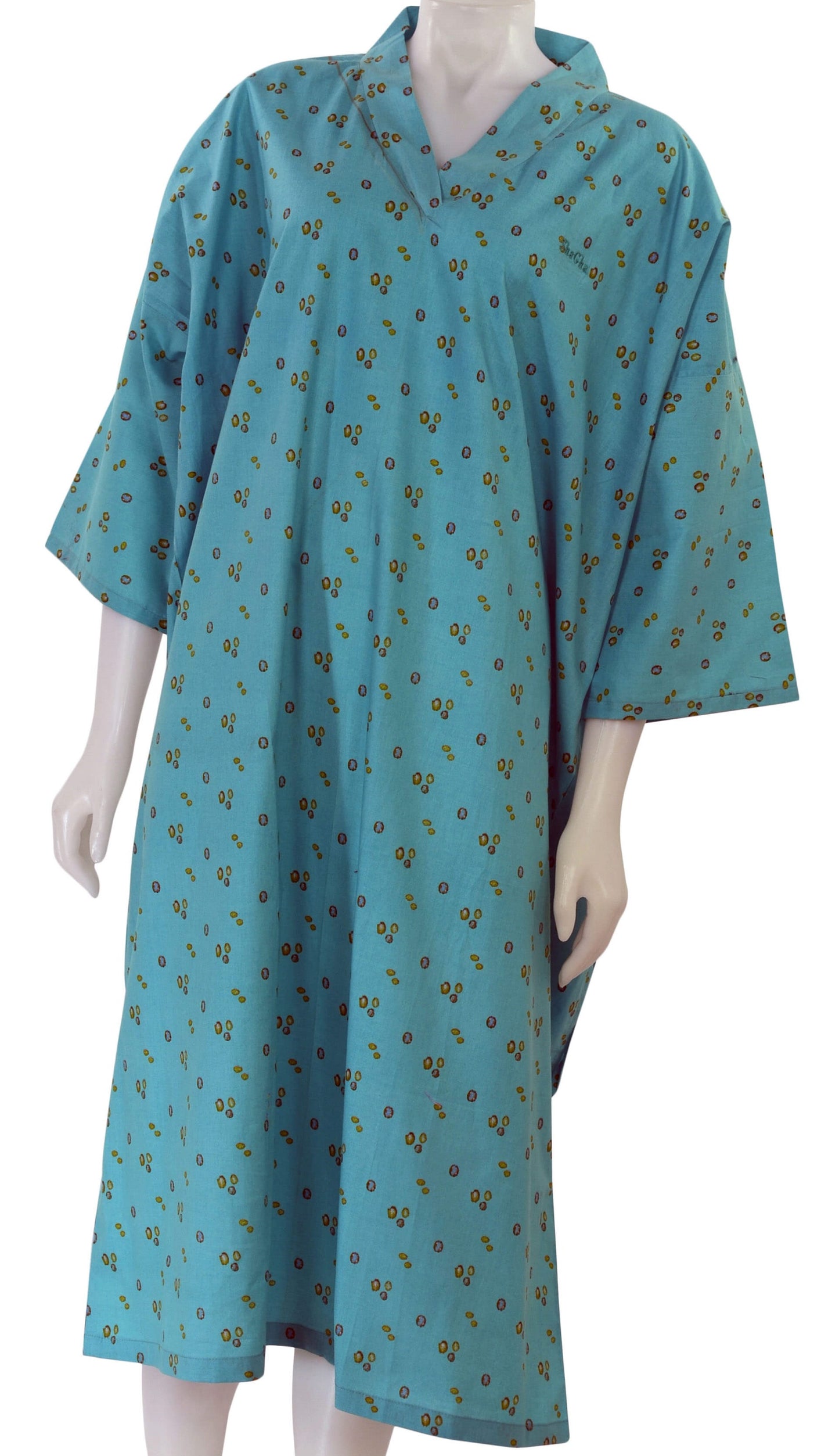 Night Gown, Open Back Side, Velcro Closure