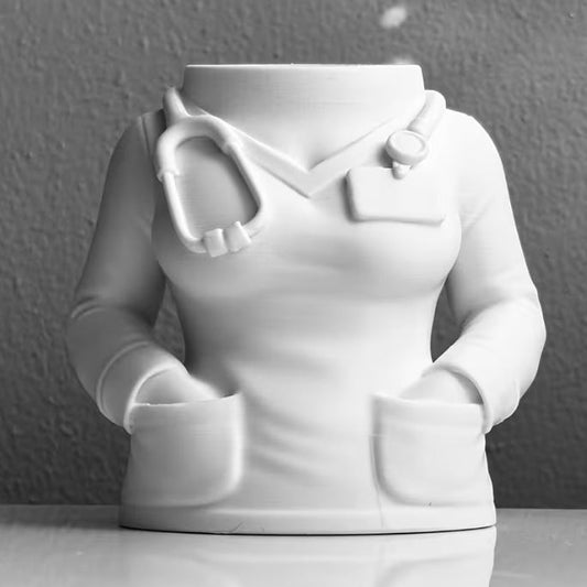 Desktop Pen Holder - Female Doctor