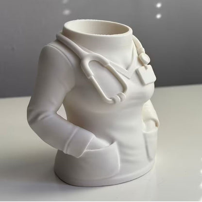 Desktop Pen Holder - Female Doctor