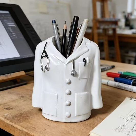 Desktop Pen Holder - Doctor Coat
