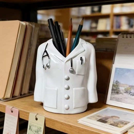 Desktop Pen Holder - Doctor Coat