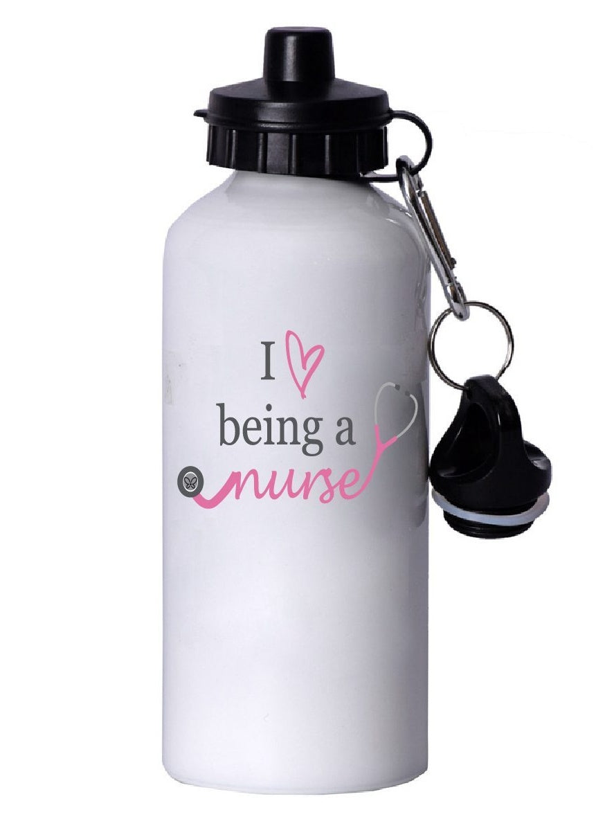 Medical Theme Water Bottle, I Love being a Nurse2