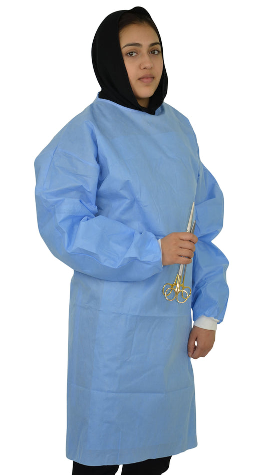 Disposable Isolation Gown with Knit Cuffs - SMS