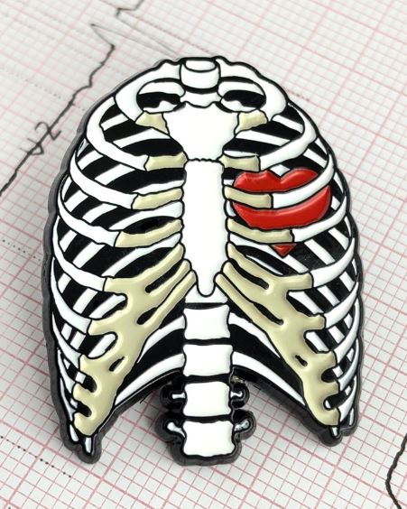 Safety Pin Rib Cage Body Part Pin, Rib Cage | ShaGha