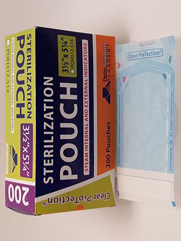 Sterilization Pouches,  3 1/2 x 5 1/4